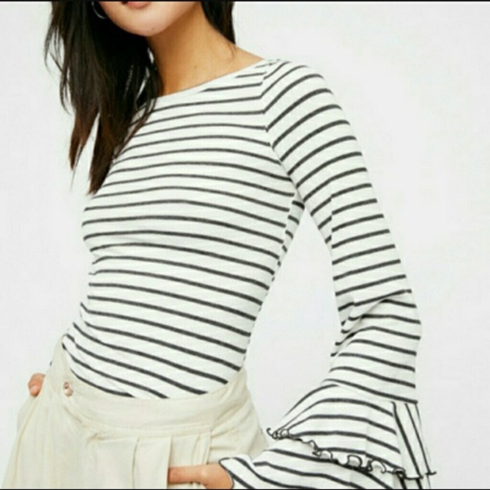 Free People Striped Long Sleeve
